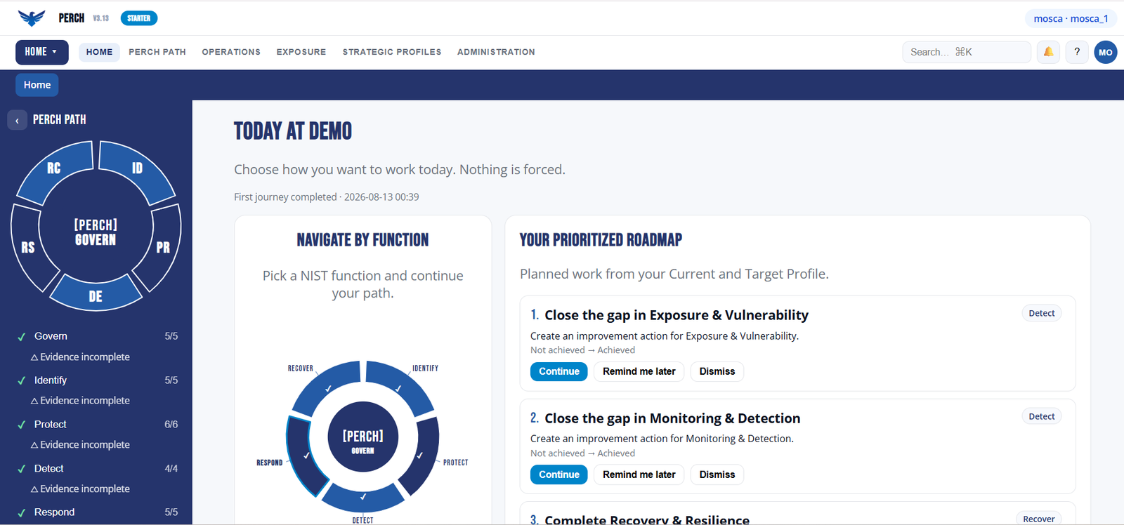 [PERCH] Home with the guided [PERCH] Path wheel and prioritized roadmap